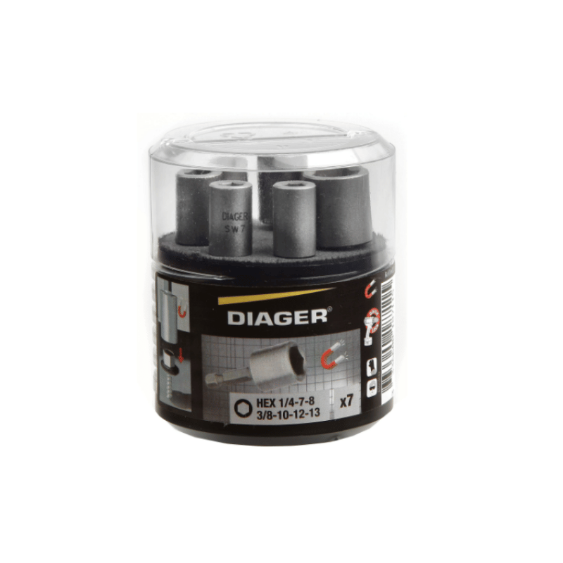 COFFRET DOUILLES MAGNETIQUE U602 7PCS