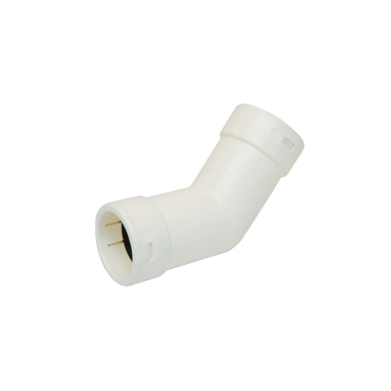 COUDE PVC 45° D-20 BLANC CE/RPD20-C45