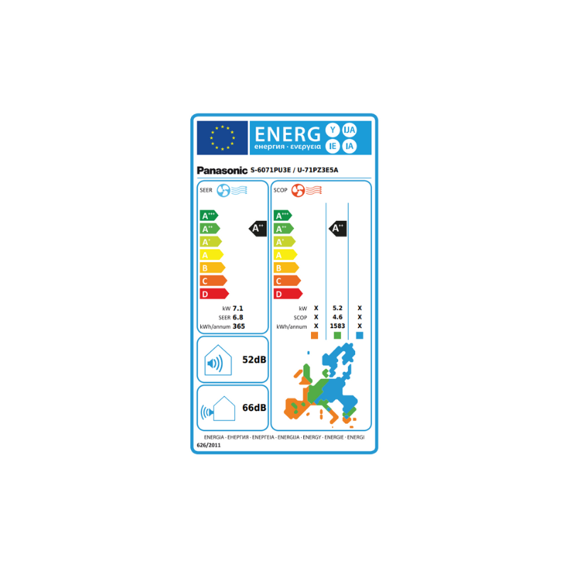 Climatiseur Panasonic Plafonnier Inverter S-6071PT3E + U-71PZ3E5A 220V 7,1 kW 24000 Btu/h