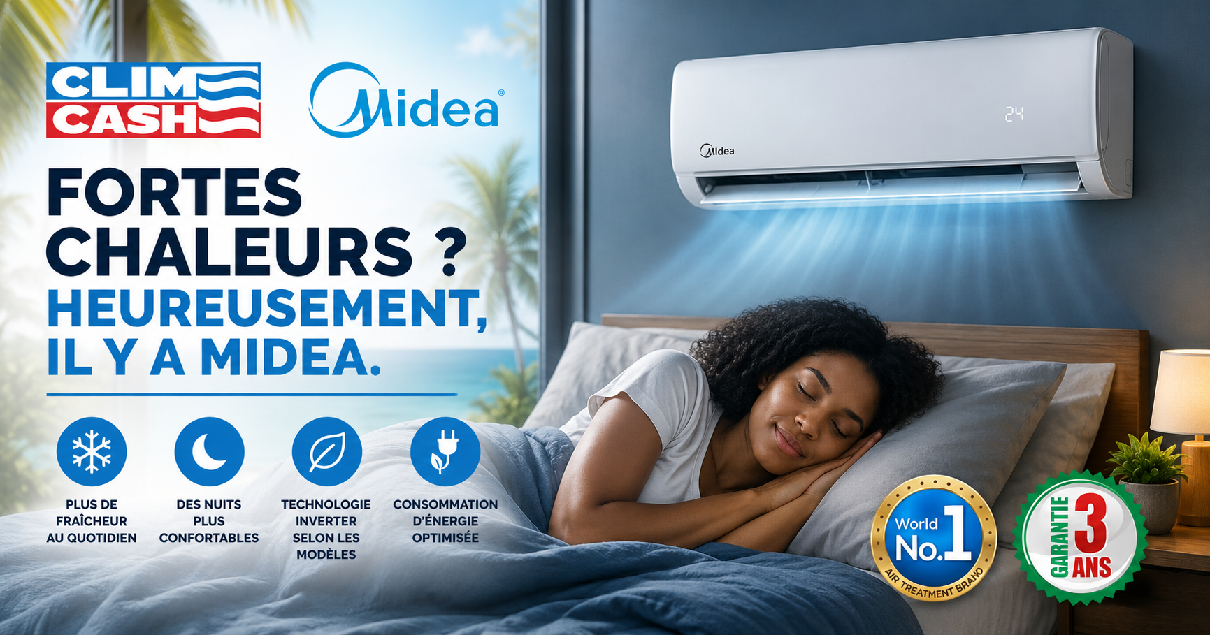 Fortes chaleurs en Guyane : retrouvez des nuits plus fraîches avec Midea