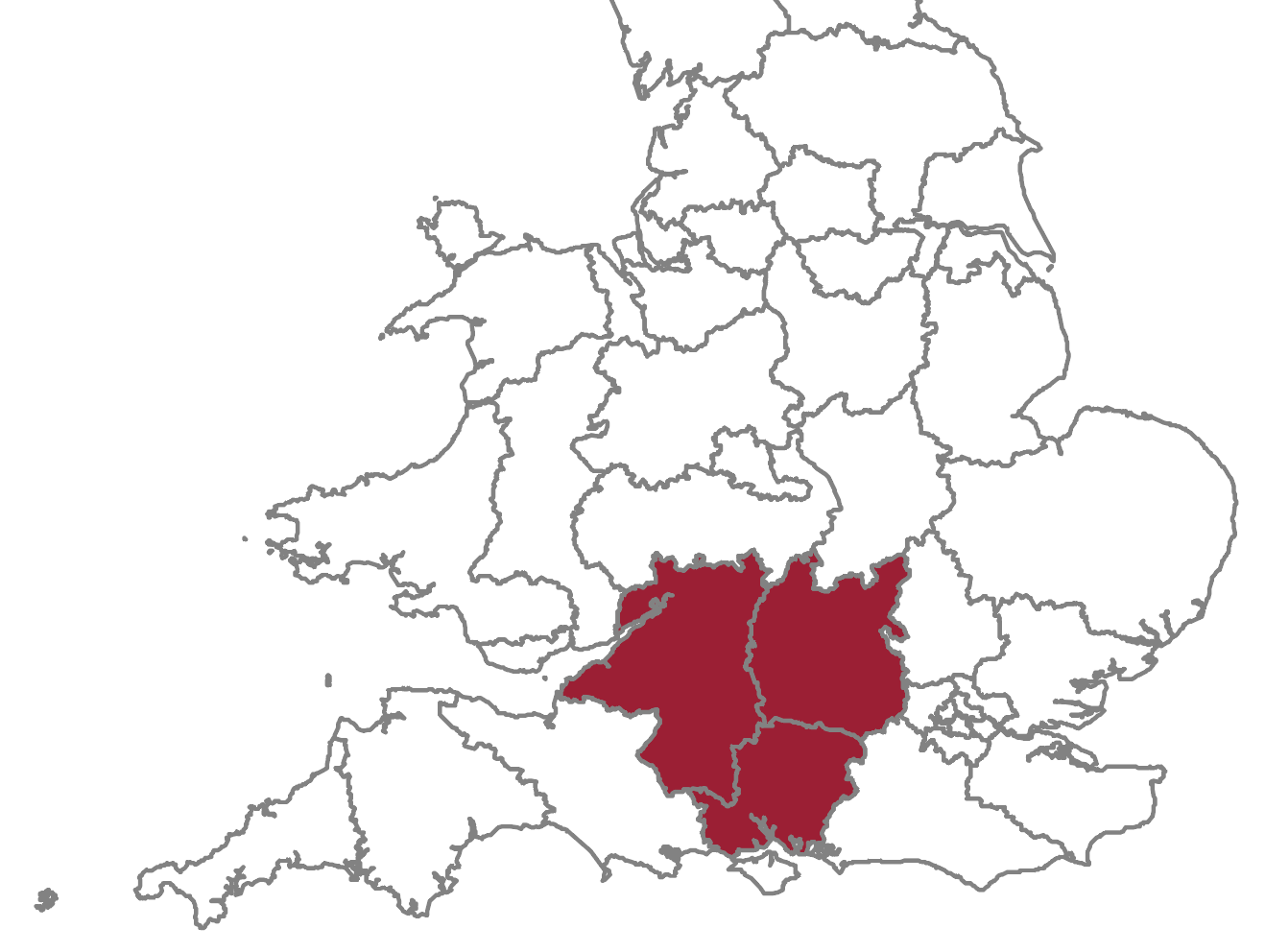 Map showing areas covered by Rivar Sand and Gravel