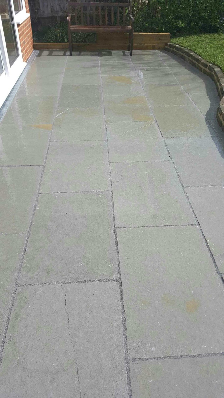 Silver Grey Limestone with Turf