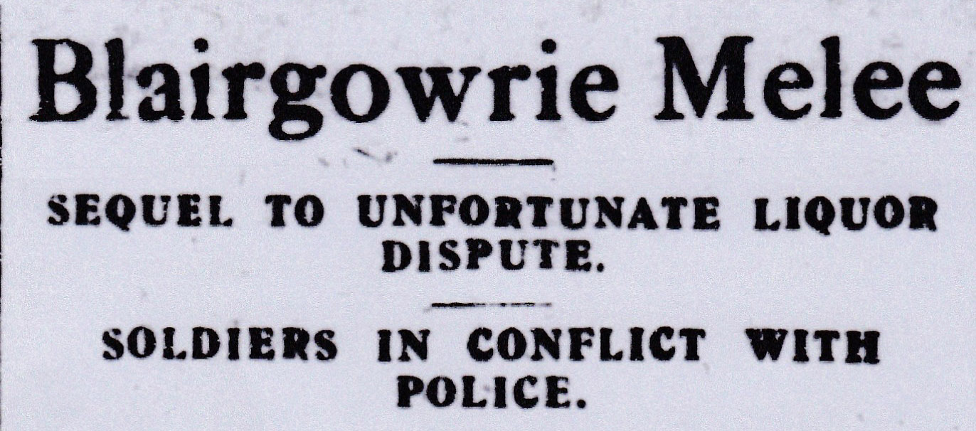 THE BLAIRGOWRIE RIOT