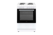 NordMende FS 60cm Single Cavity Electric Static Cooker with Solid Plates White