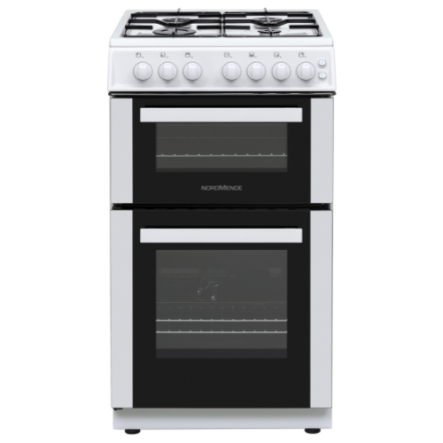 FS 50cm Twin Cavity Natural Gas Cooker White