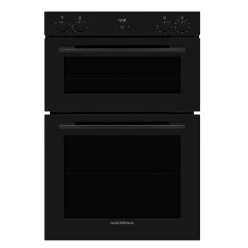 Built In Double Multifunction Oven with Catalytic Liners Pure Black Glass