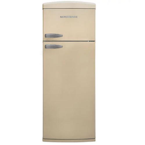 605mm Freestanding Retro 1791mm Tall Top Mount Fridge Freezer Gloss Cream