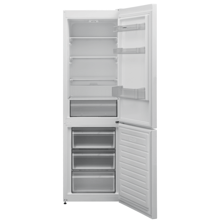 60cm Freestanding 186cm Low Frost Fridge Freezer White