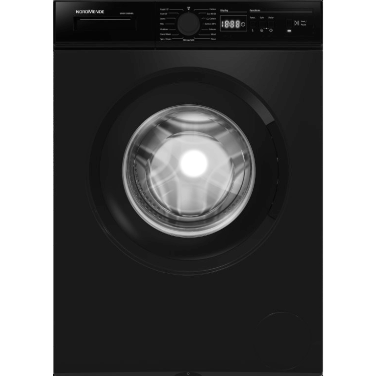 NordMende 8kg Washing Machine 1200 Spin A Rated Matt Black