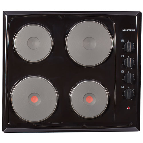 60cm 4 x Zone Solid Plate Electric Hob Black