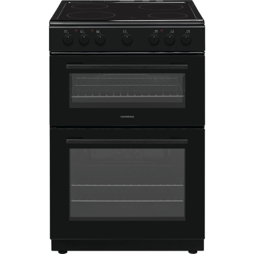 NordMende FS 60cm Twin Cavity Electric Fan Cooker with Ceramic Top Black