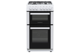 FS 50cm Twin Cavity Natural Gas Cooker White