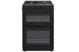 FS 60cm Twin Cavity Natural Gas Cooker Black