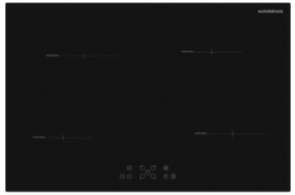 78cm 4 x Zone Touch Control Induction Hob Black Frameless