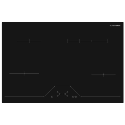 78cm 4 x Zone Touch Control Ceramic Hob Black