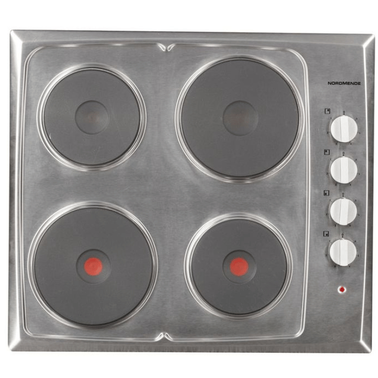 60cm 4 x Zone Solid Plate Electric Hob Stainless Steel
