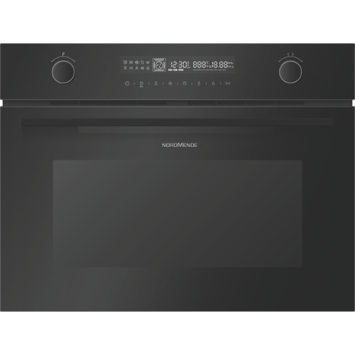 Built In 45cm 50L Combi Microwave And Multifunction Oven Black Glass