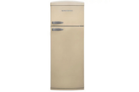 605mm Freestanding Retro 1791mm Tall Top Mount Fridge Freezer Gloss Cream