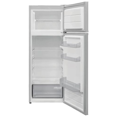 54cm Freestanding 144cm Top Mount Low Frost Fridge Freezer Silver