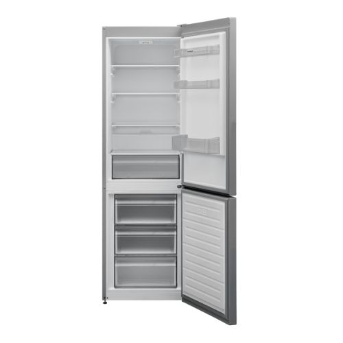 60cm Freestanding 186cm Low Frost Fridge Freezer Silver