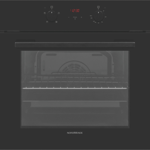 Built In 65L Single Fan Oven Grill Timer Black Glass