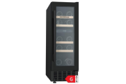 NordMende 30cm Free Standing or Built In Wine Cooler 17 Bottle Dual Zone Slim Black Frame