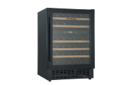 NordMende 60cm Free Standing or Built In Wine Cooler 46 Bottle Dual Zone Slim Black Frame