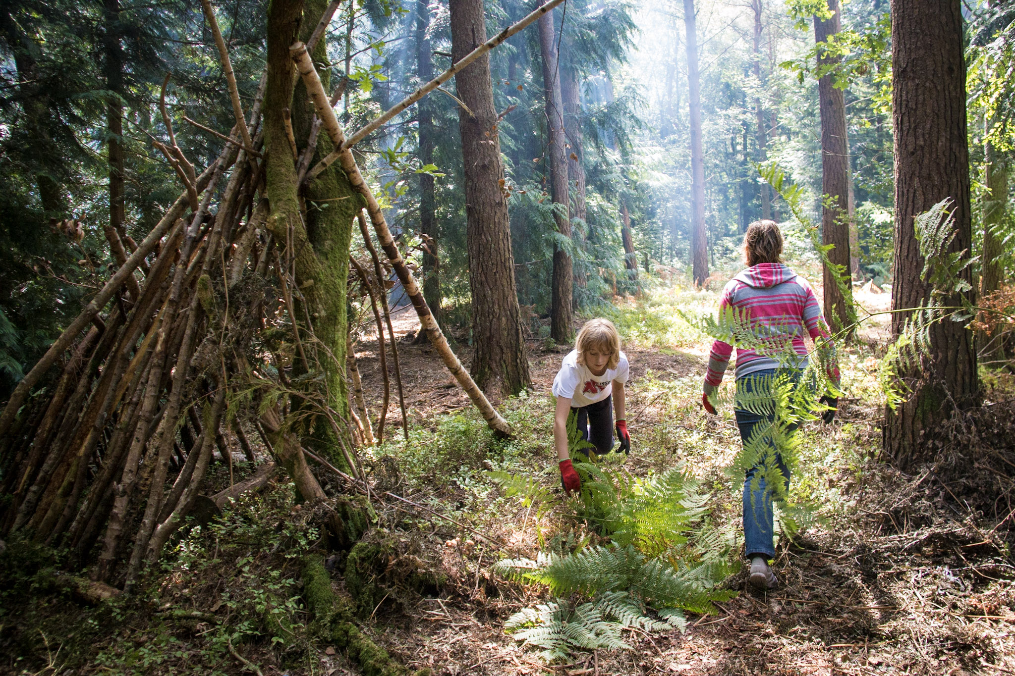Family bushcraft session in the Cairngorms