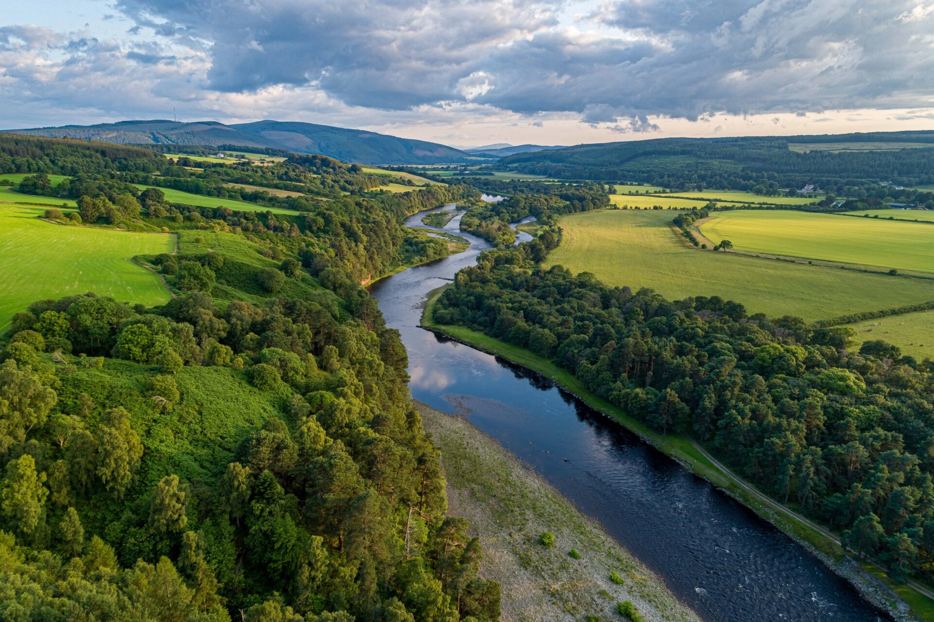 Scottish outdoor adventure environments including rivers and mountains