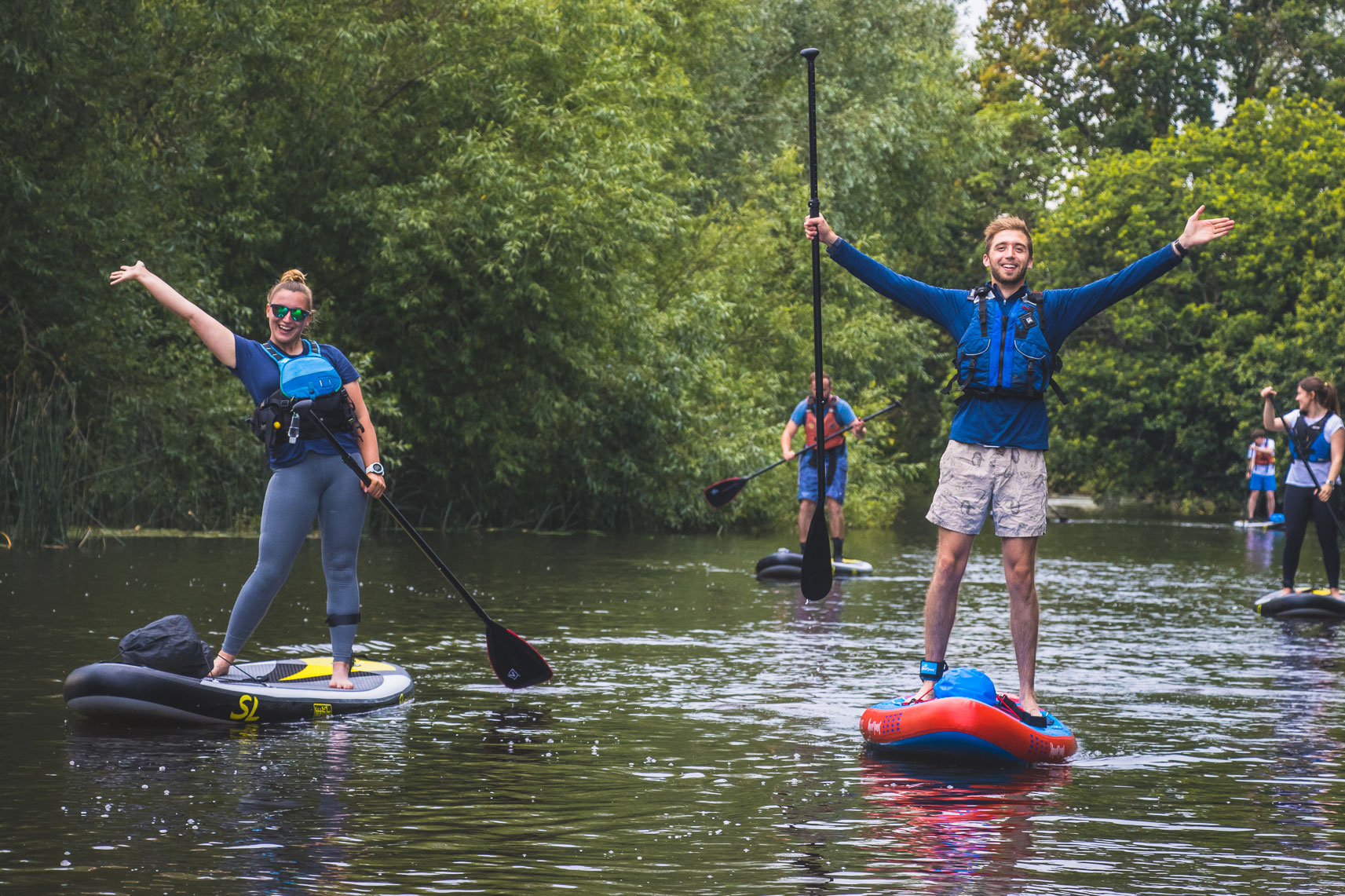 Guided stand up paddleboarding along the River Spey