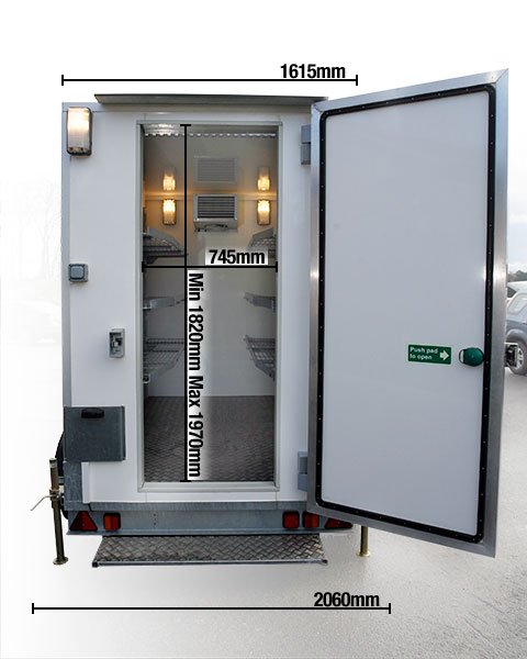 freezer trailer 2.4m dimensions