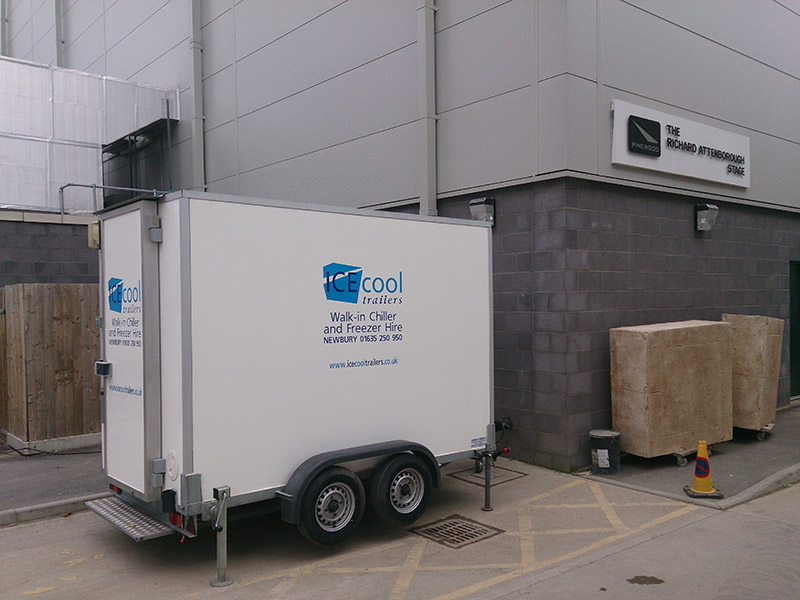 Picture of a Freezer Trailer outside a building
