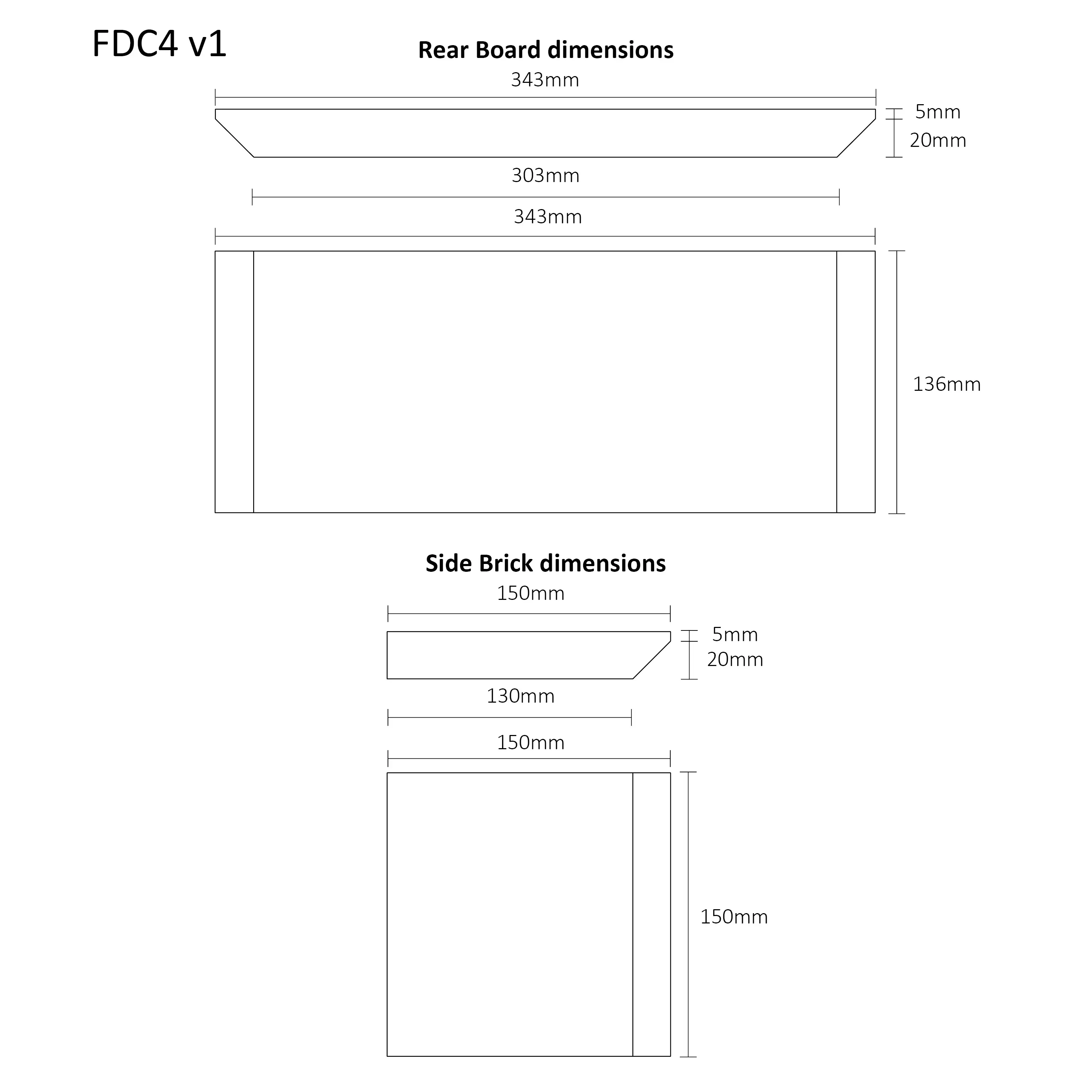 Brick Set - FDC4 Freestanding Stove