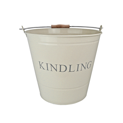 Large Kindling Bucket - Cream