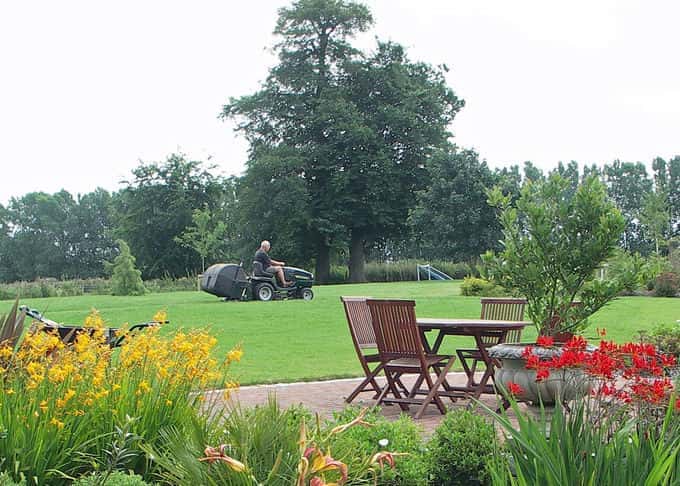 Striking views in a country garden