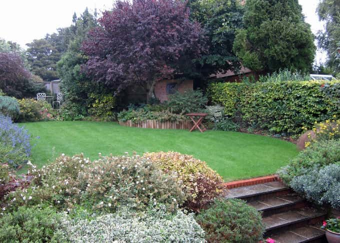 An informal garden offers a beautiful refuge