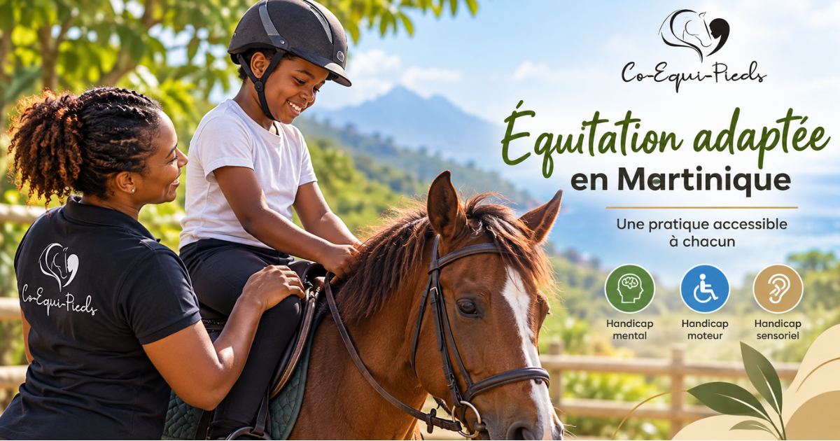 Équitation adaptée en Martinique : une pratique accessible chez Co Équi Pieds