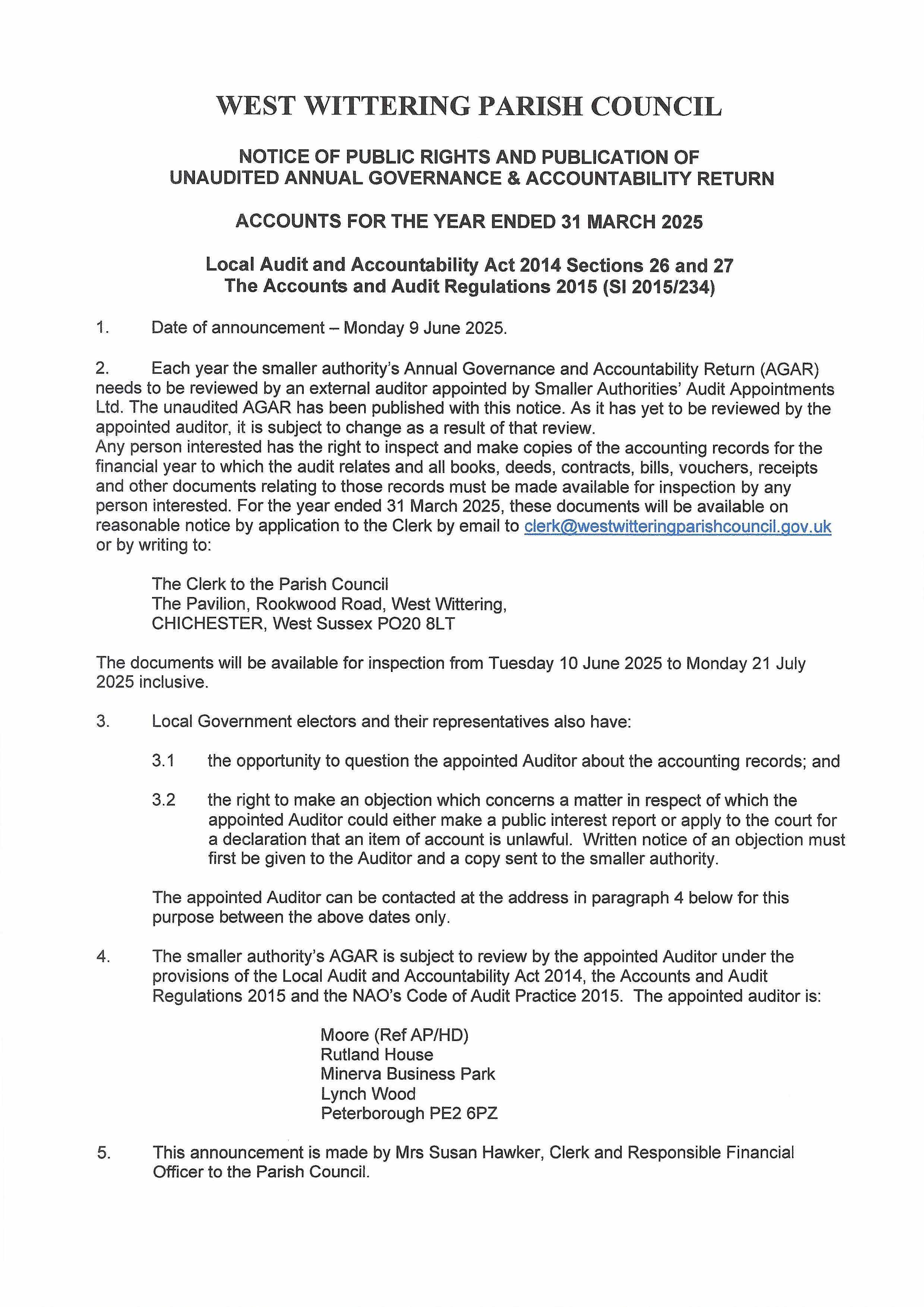 Notice of Public Rights 2025