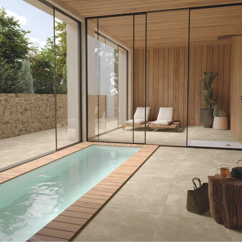 carrelage grès cérame Legend beige OMSTONE Caraïbes Martinique