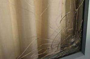 Safety window film smash