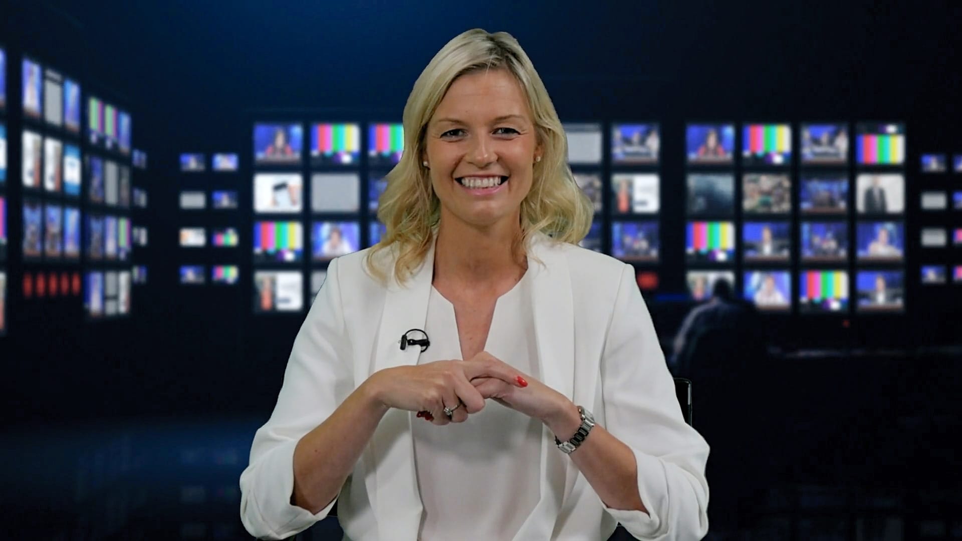 Piece to camera in our London TV training studio