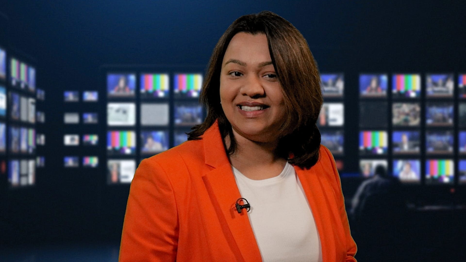 Piece to camera in our London TV training studio