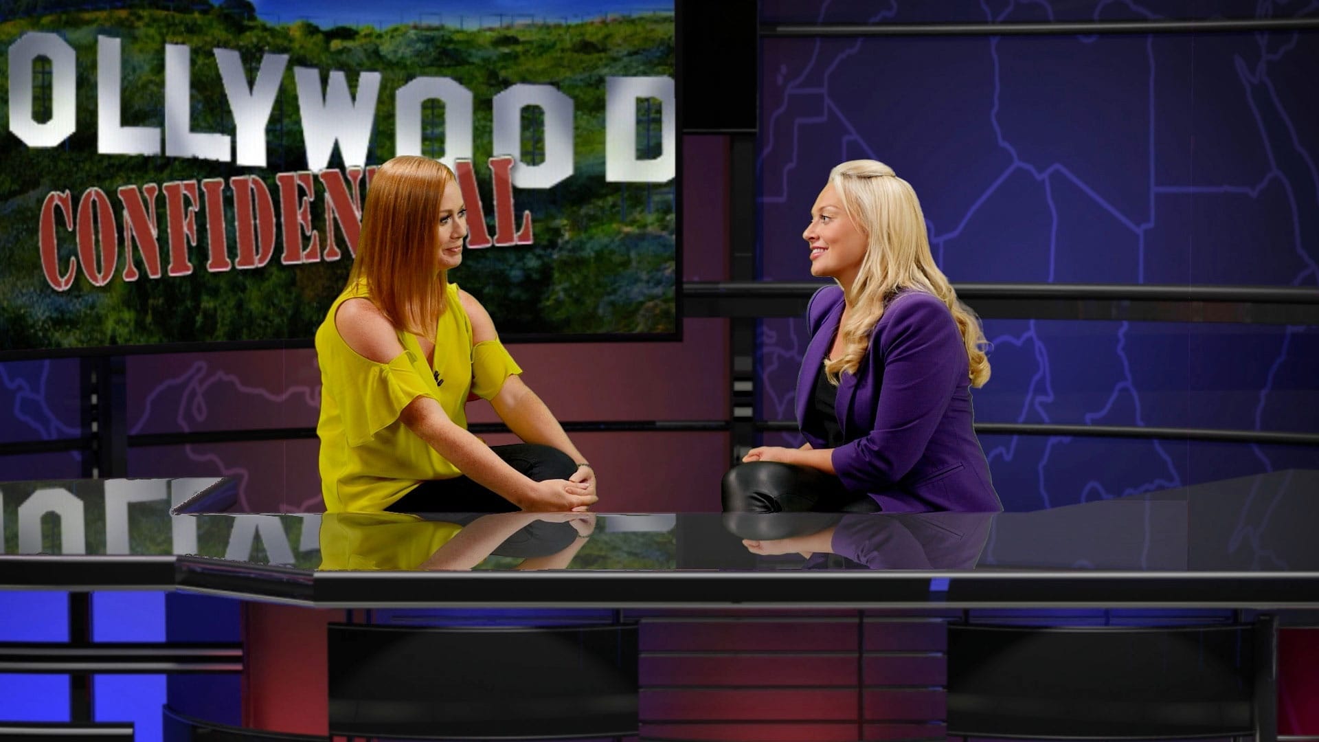 Multi-camera magazine show during TV host training, London