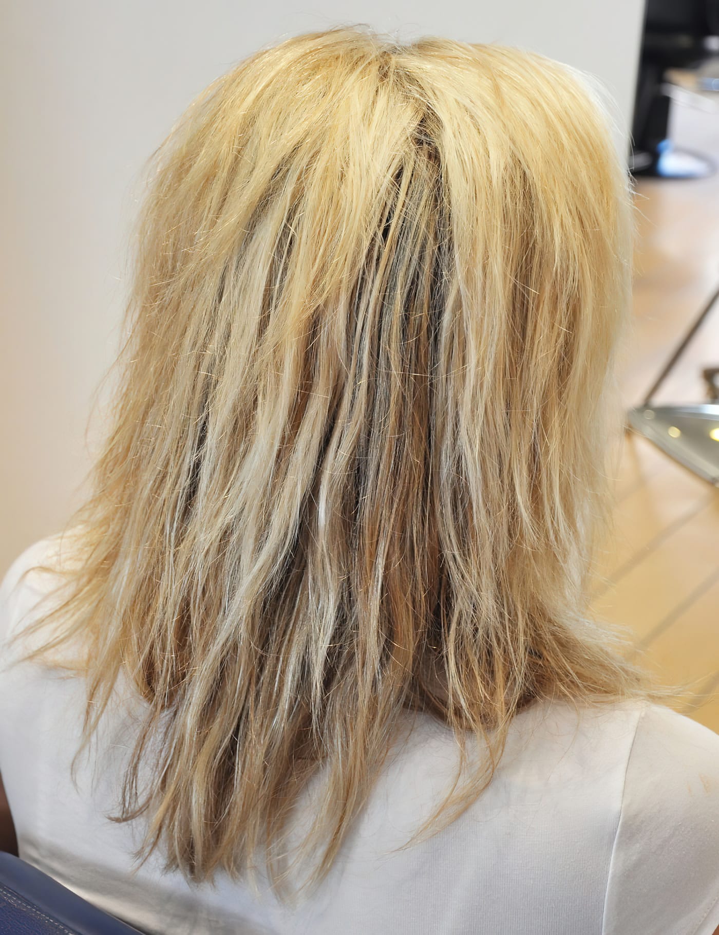 Before Picture - Bleached & Broken to Blonde & Bridal