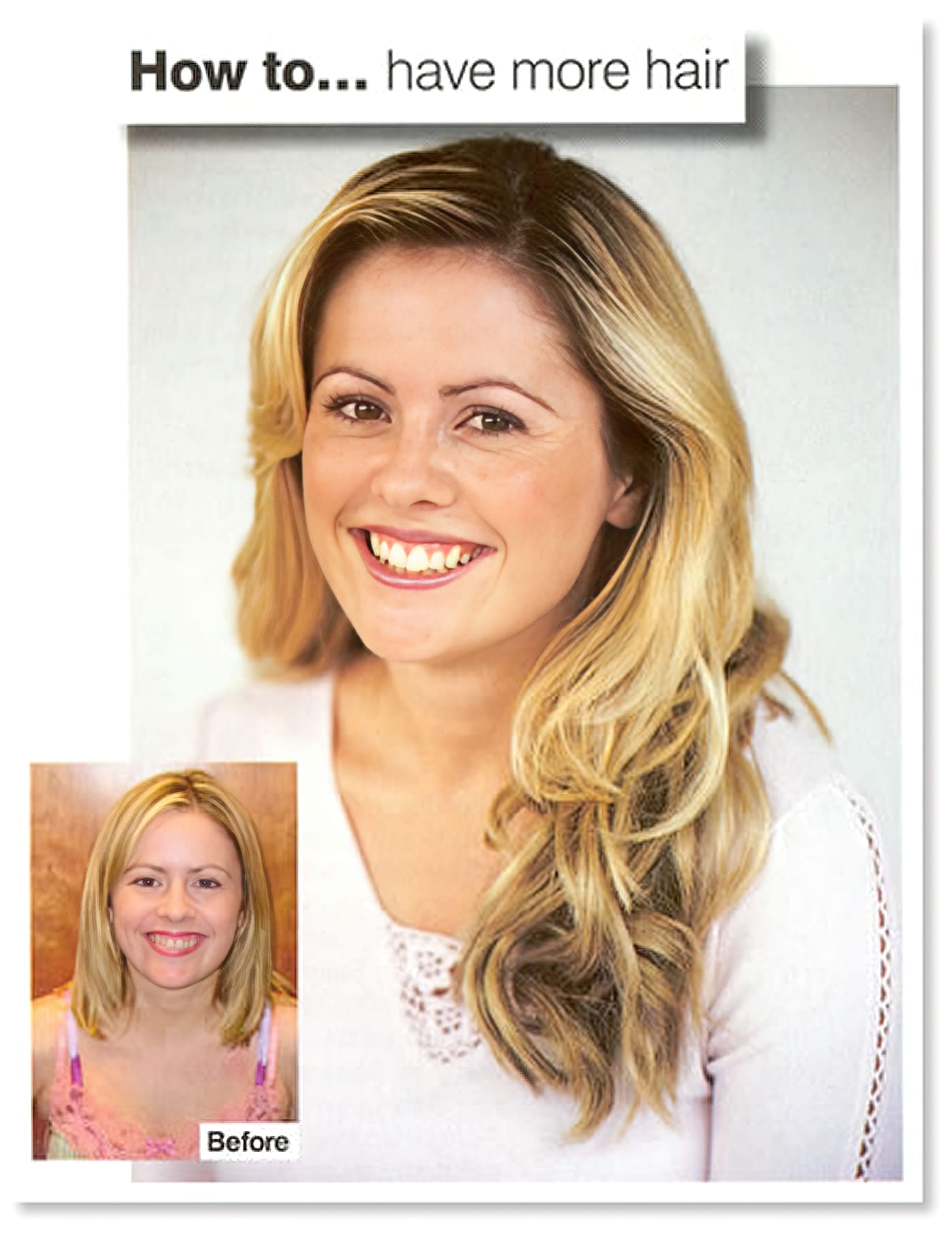 'Stunning' hair extension makeover for Prima Magazine