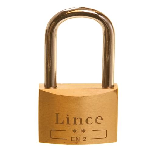 501 35MM LONG SHACKLE EN2 BRASS PADLOCK