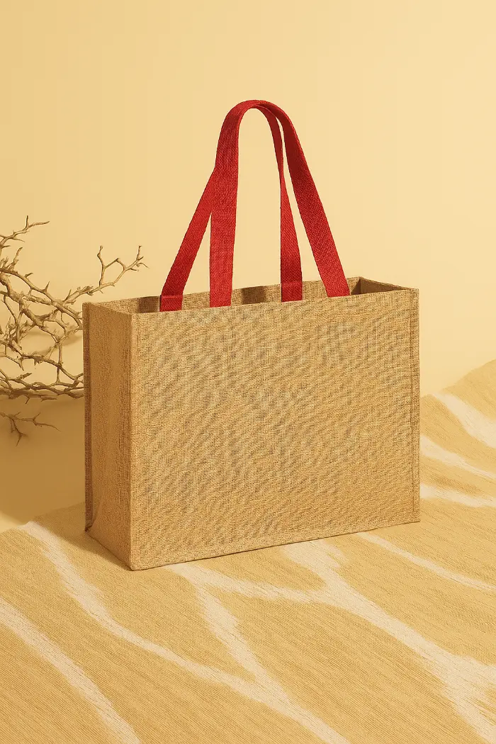 SAC SHOPPING JUTE NATURELLE AVEC ANSES COULEUR AU CHOIX