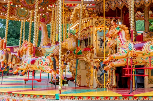 Vintage Steam Engine Gallopers 