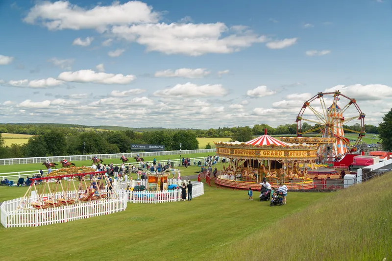 Vintage fairground rides at Goodwood Racecourse