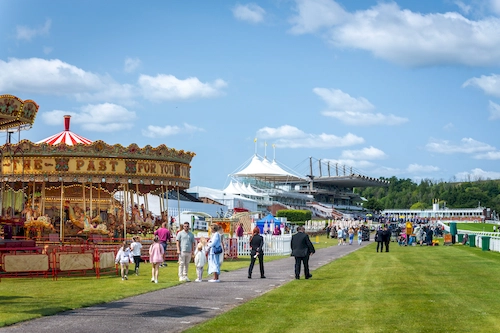 Vintage fairground rides at Goodwood Racecourse